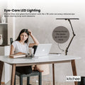 Kitchee Tri-Fold LED Desk Lamp 80cm - Dimmable, Eye-Care, Clamp Mount - SuperSaverAU - view 4