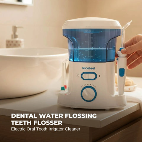 600ml Electric Dental Water Flosser Teeth Irrigator 10 Pressure Settings 7 Tips