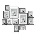 Kitchee Photo Frame Set – Matt Black Mixed Sizes, 12 Piece