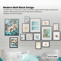 Kitchee Photo Frame Set – Matt Black Mixed Sizes, 12 Piece