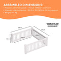 Rooster Farms PVC Dog Playpen Extension 3 Side Enclosure - 1.48m