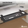 Tooleroo Folding Tray Desk Extender – Black Clamp-On Shelf 65 x 24cm