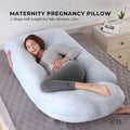 Orku Maternity Pregnancy Pillow – Grey J-Shape Full Body Support