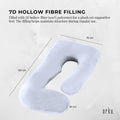 Orku Maternity Pregnancy Pillow – Grey J-Shape Full Body Support
