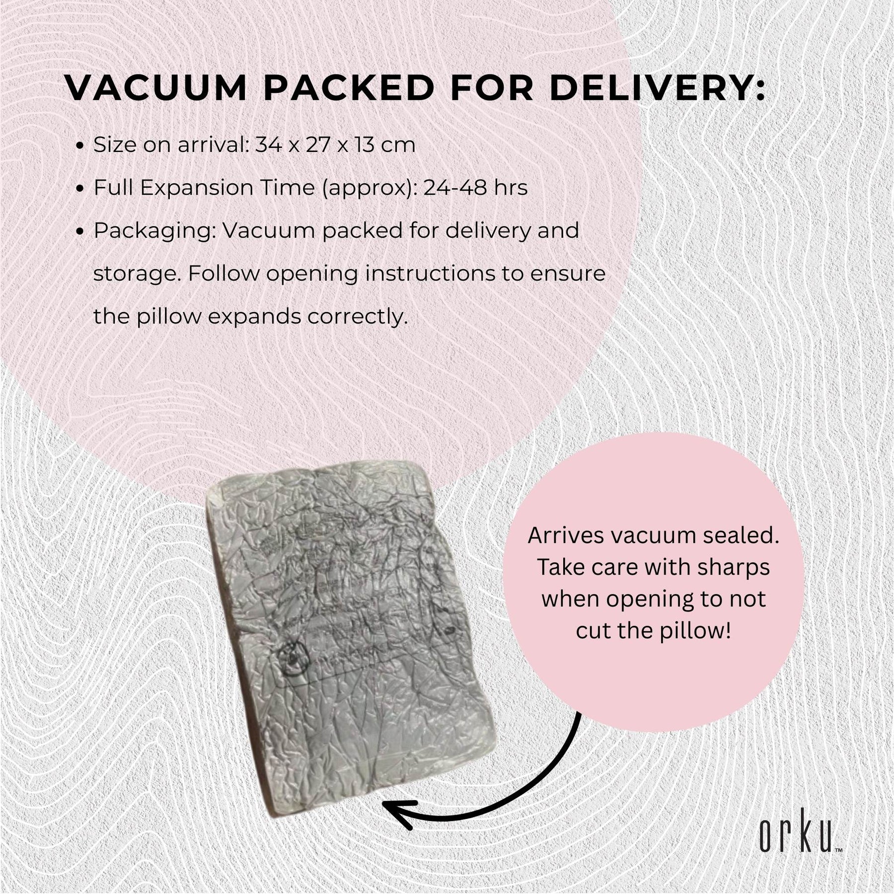 Orku Maternity Pregnancy Pillow – Grey J-Shape Full Body Support