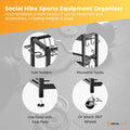 Social Hike Sports Equipment Storage Organiser Trolley with Wheels - Black