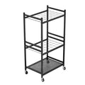 Tooleroo Rolling Garden Tool Organiser Rack with 35 Storage Grids - Black