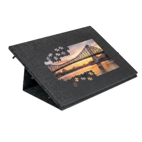 Social Hike 2000 Piece Felt Folding Puzzle Board Grey with Cover and 6 Drawers