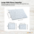 Social Hike 1500 Piece Felt Tilting Puzzle Board Silver with Cover and 6 Drawers