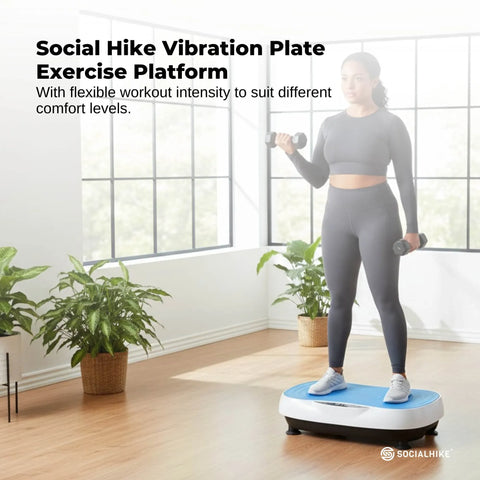 Social Hike KW566 55cm Vibration Plate Machine - Blue
