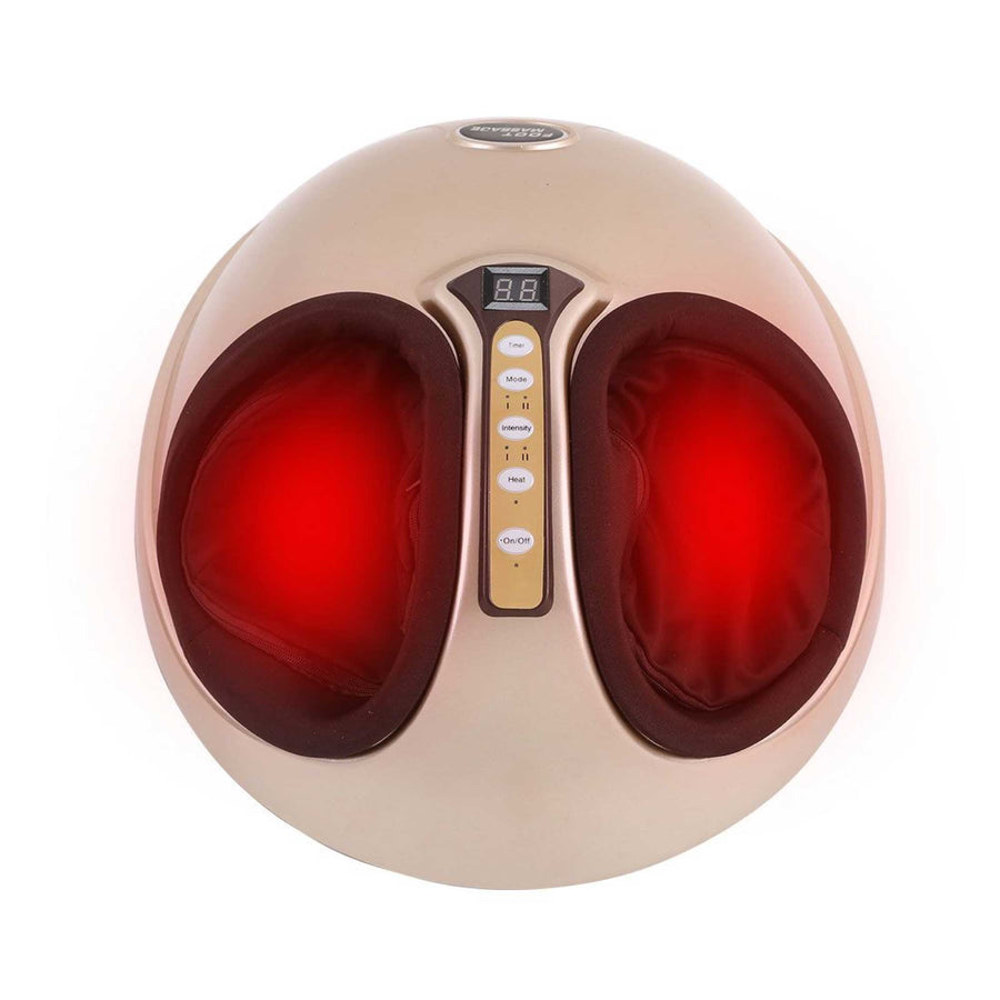 Orku 3D Shiatsu Foot Massager Machine with Heat Kneading Air Compression Champagne Gold - SuperSaverAU - view 1