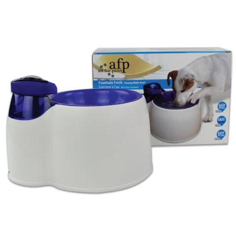 All for Paws 2L Fountain Fresh Water Fountain for Dogs & Cats - Easy Clean, Low Energy
