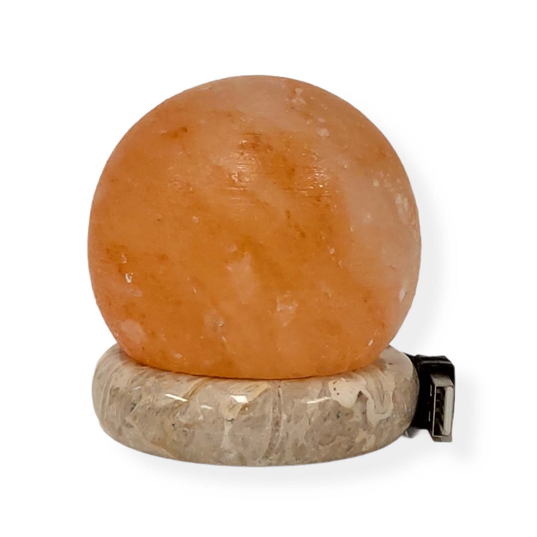 Himalayan Salt Lamp - USB Colour Changing LED - Sphere 0.7kg 8.5cm - SuperSaverAU - view 2