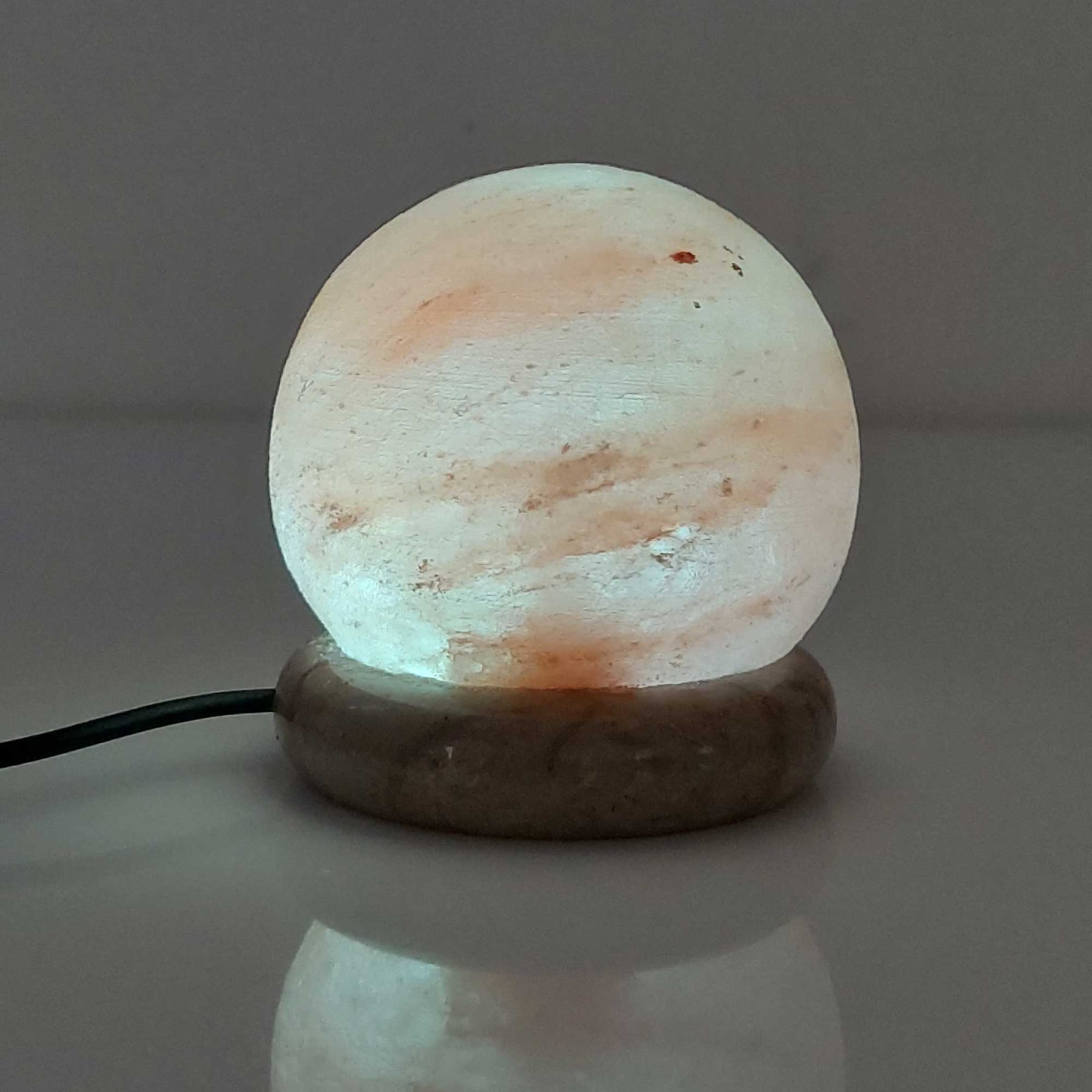 Himalayan Salt Lamp - USB Colour Changing LED - Sphere 0.7kg 8.5cm - SuperSaverAU - view 6