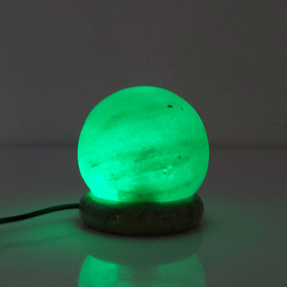 Himalayan Salt Lamp - USB Colour Changing LED - Sphere 0.7kg 8.5cm