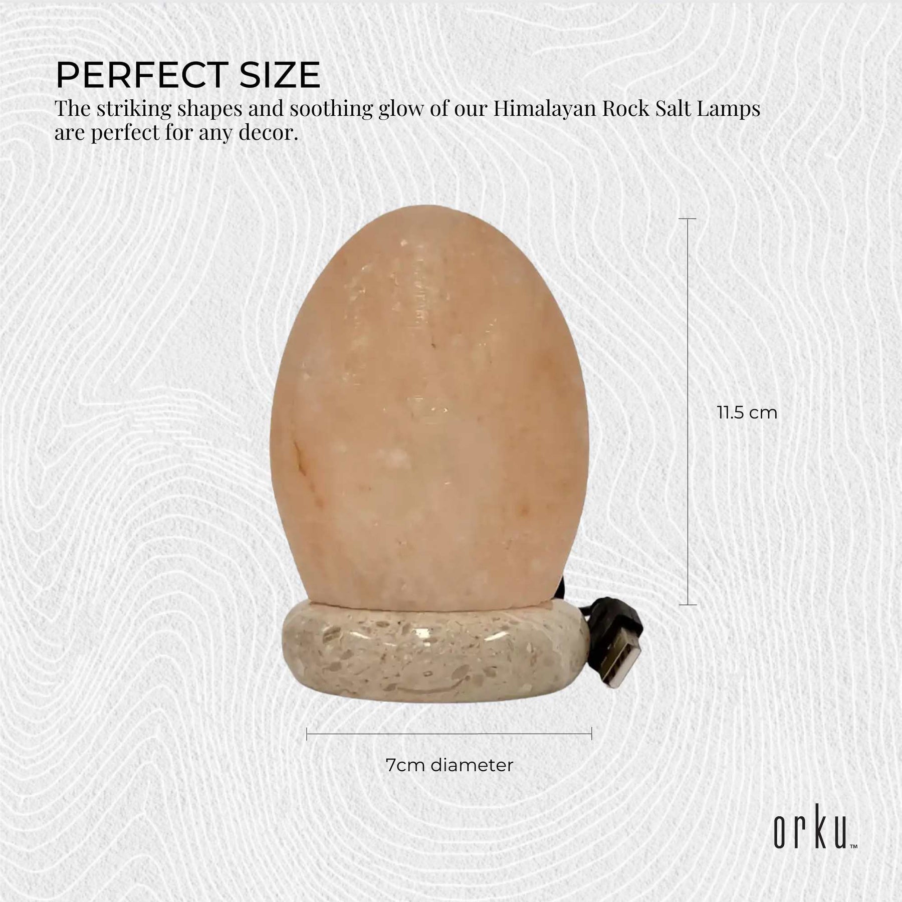 Premium Himalayan Pink Salt Lamp with Colour Changing LED - Egg Shape USB