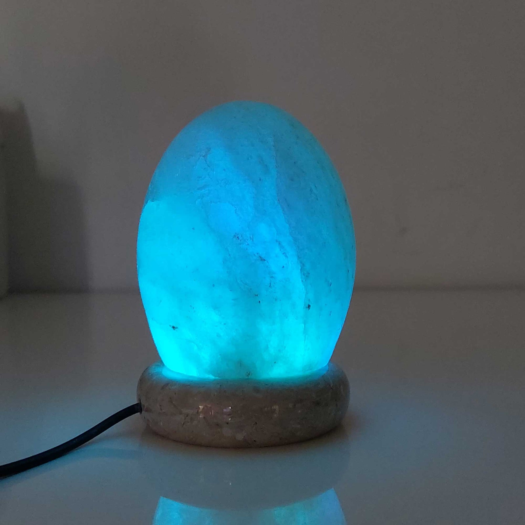 Premium Himalayan Pink Salt Lamp with Colour Changing LED - Egg Shape USB
