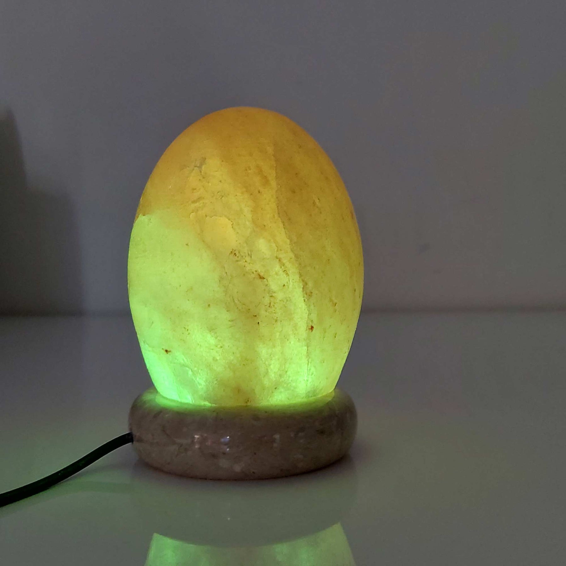 Premium Himalayan Pink Salt Lamp with Colour Changing LED - Egg Shape USB