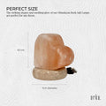 Premium Himalayan Pink Salt Lamp with Colour Changing LED - Heart USB