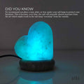 Premium Himalayan Pink Salt Lamp with Colour Changing LED - Heart USB