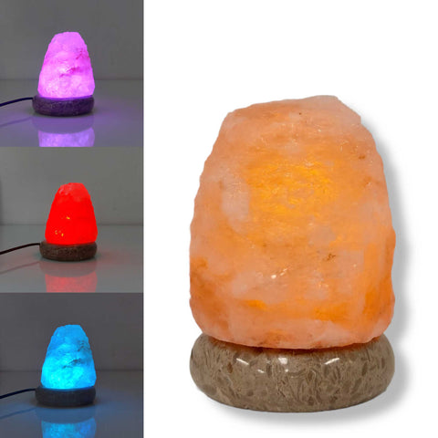 Himalayan Salt Collective USB Colour Changing Salt Lamp - Natural Shape 8.5cm - SuperSaverAU - view 1