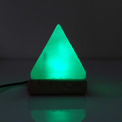 Himalayan Salt Collective USB Colour Changing Pyramid Salt Lamp - 0.6 Kgs, 8.5cm