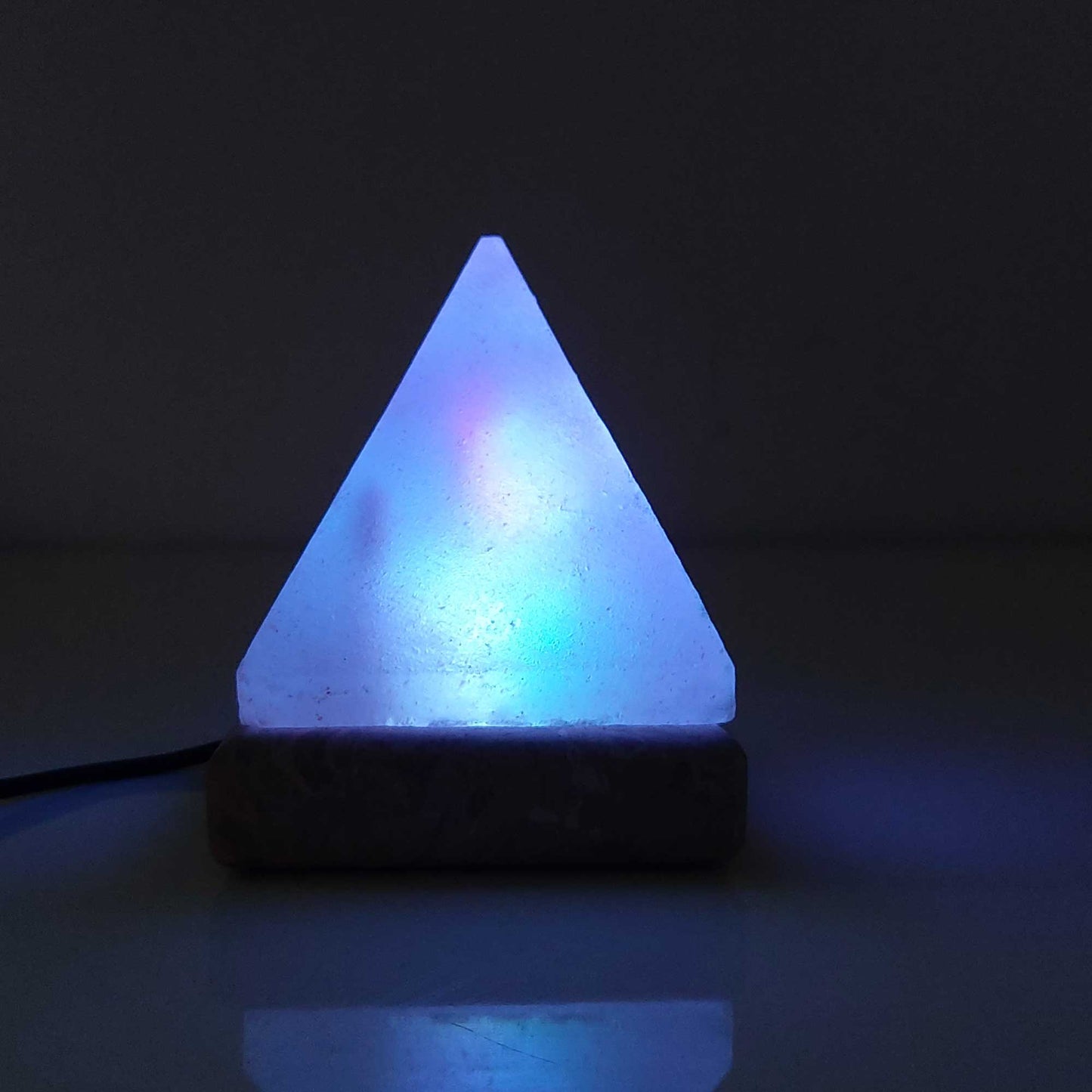 Himalayan Salt Collective USB Colour Changing Pyramid Salt Lamp - 0.6 Kgs, 8.5cm