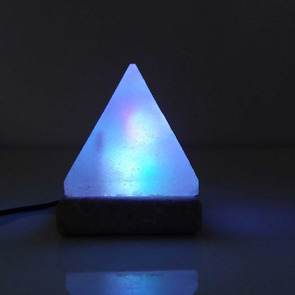 Himalayan Salt Collective USB Colour Changing Pyramid Salt Lamp - 0.6 Kgs, 8.5cm