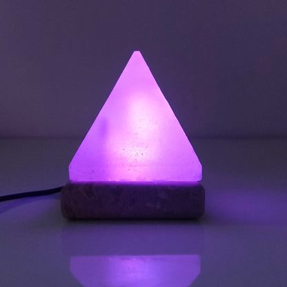 Himalayan Salt Collective USB Colour Changing Pyramid Salt Lamp - 0.6 Kgs, 8.5cm