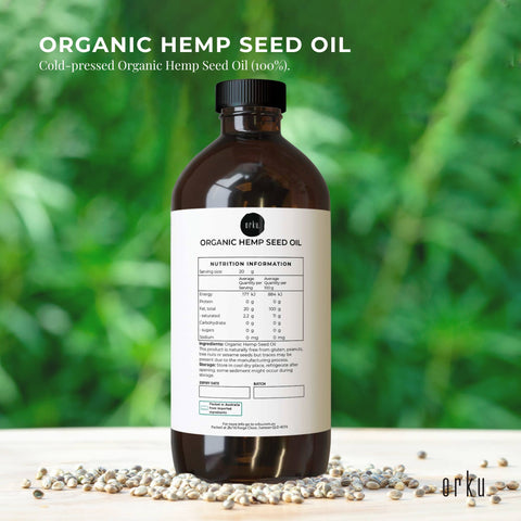 Orku 500ml Organic Hemp Seed Oil - Cold Pressed Food Grade Oils - SuperSaverAU - view 2