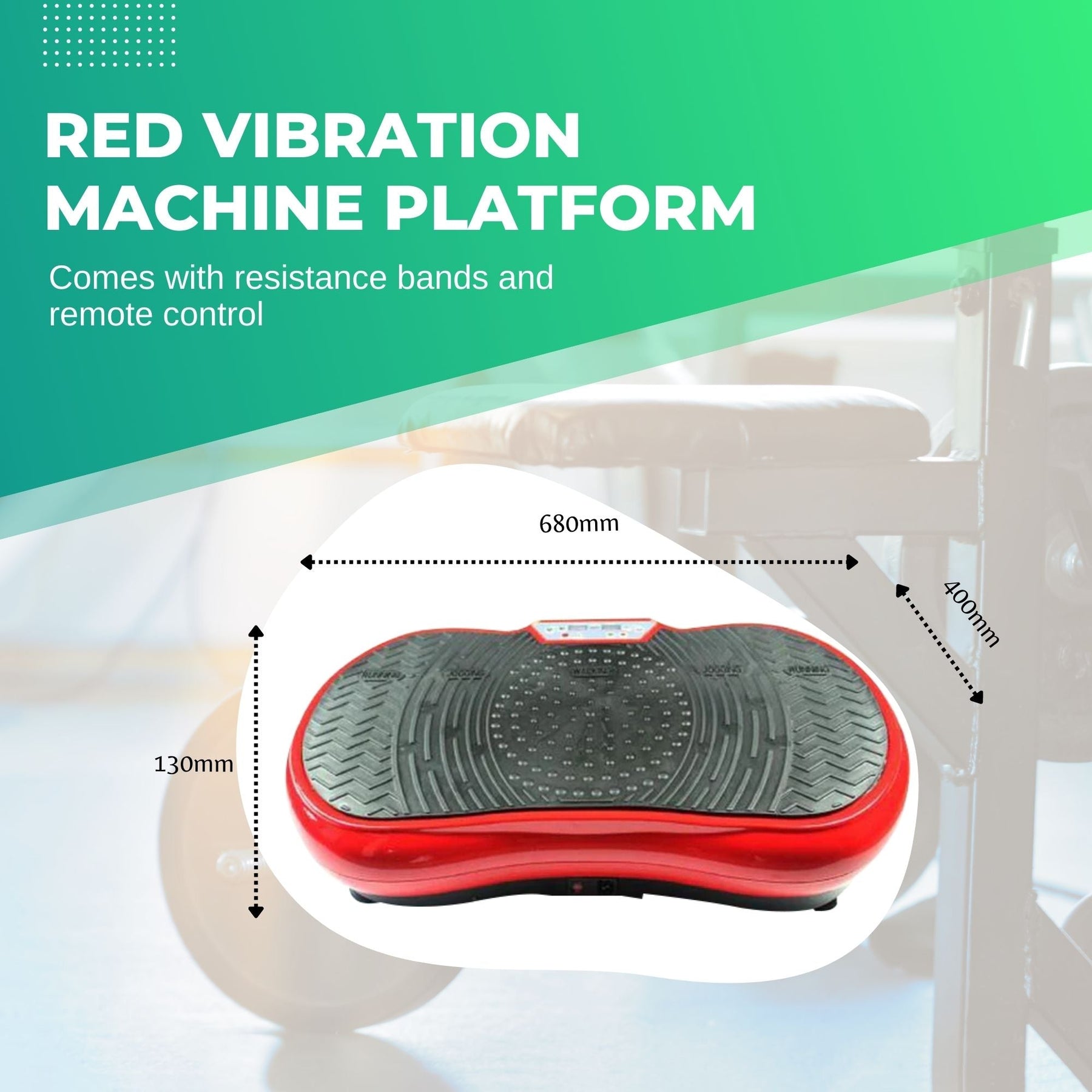 Social Hike Red Vibration Machine Platform - Exercise Plate Whole Body Workout - SuperSaverAU - view 2