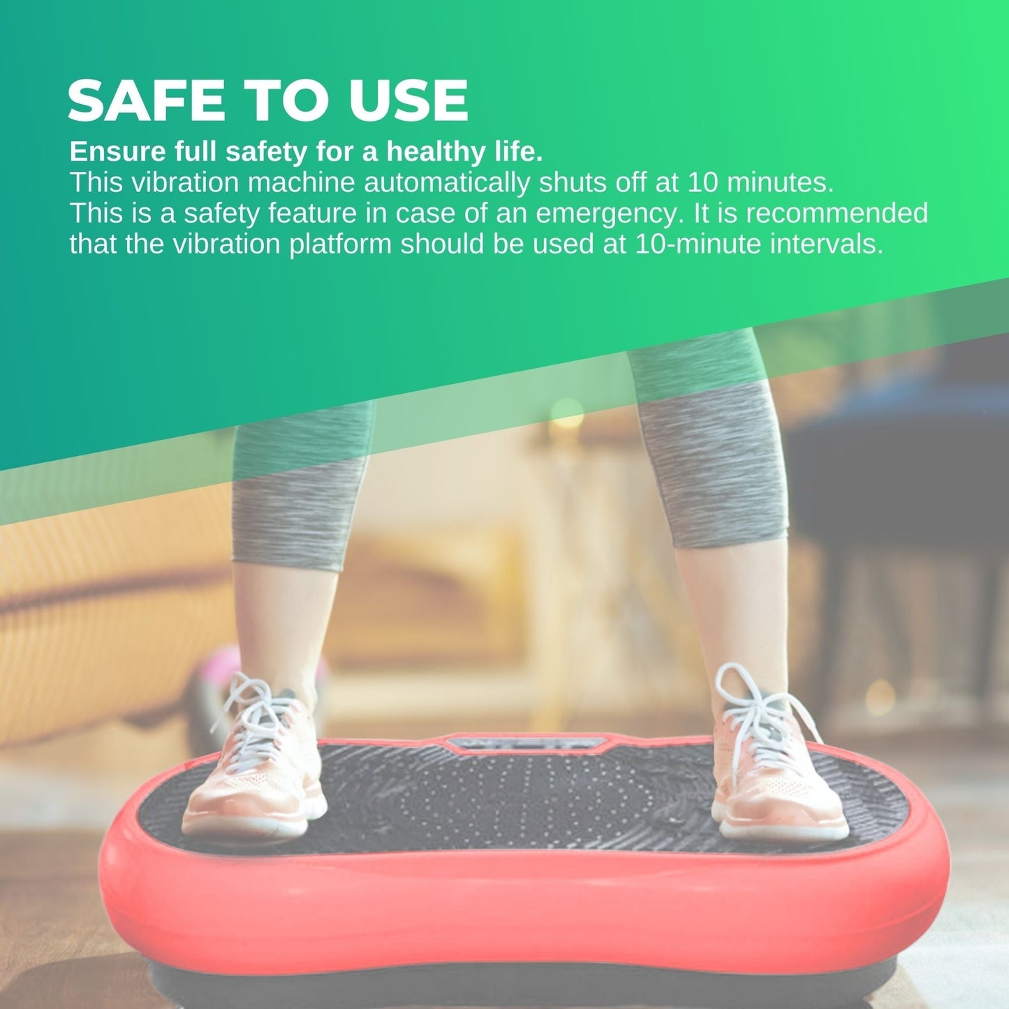 Social Hike Red Vibration Machine Platform - Exercise Plate Whole Body Workout