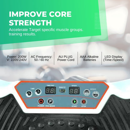 Social Hike Red Vibration Machine Platform - Exercise Plate Whole Body Workout