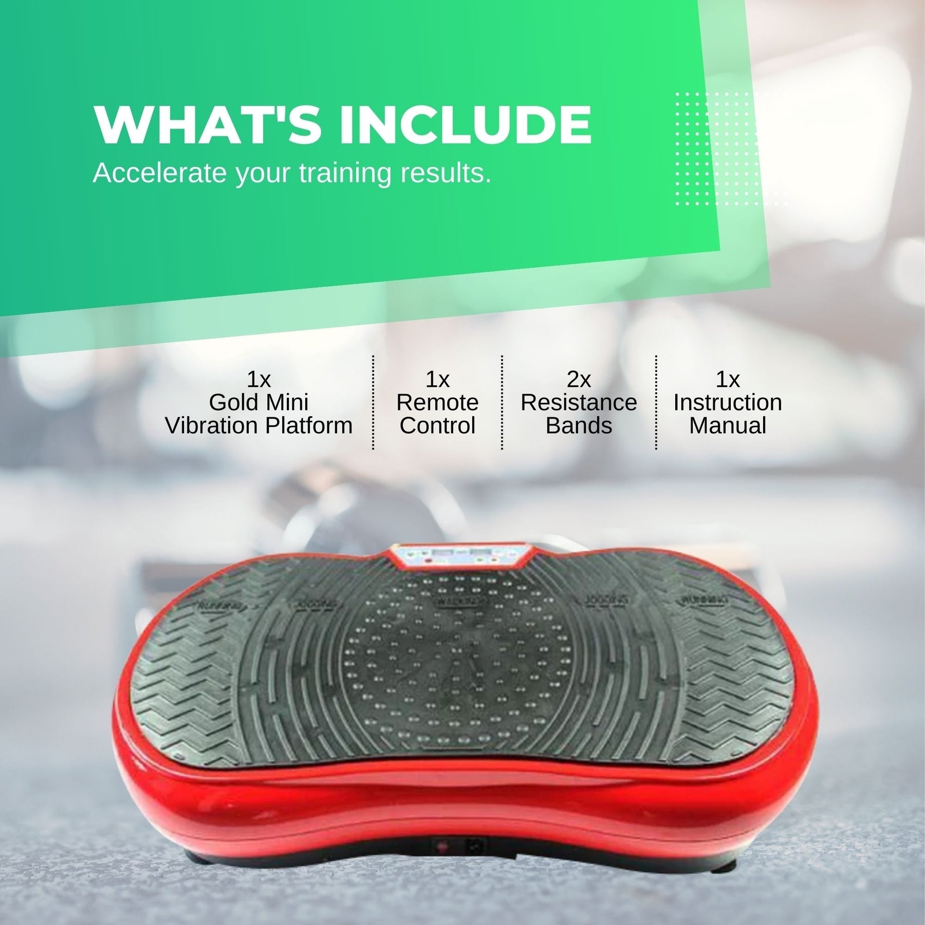 Social Hike Red Vibration Machine Platform - Exercise Plate Whole Body Workout - SuperSaverAU - view 9