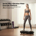 Social Hike Vibration Plate Machine with Remote & Resistance Bands - Black, 68cm