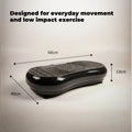 Social Hike Vibration Plate Machine with Remote & Resistance Bands - Black, 68cm