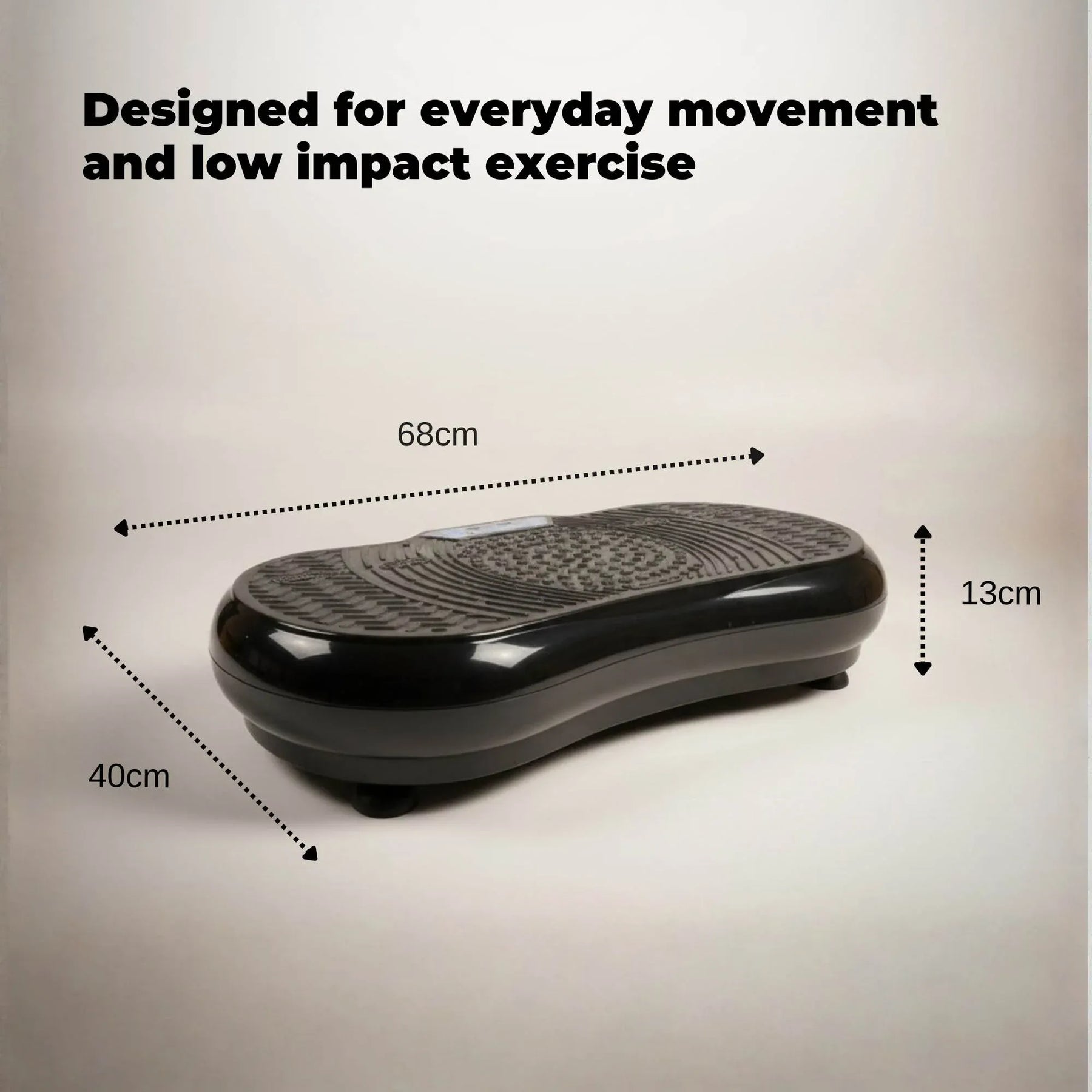 Social Hike Vibration Plate Machine with Remote & Resistance Bands - Black, 68cm