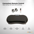 Social Hike Vibration Plate Machine with Remote & Resistance Bands - Black, 68cm