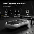 Social Hike Vibration Plate Machine with Remote & Resistance Bands - White, 68cm