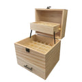 Essential Oils Wooden Storage Box - 59 Slots, 3-Tier, Pine Wood, Natural - SuperSaverAU - view 1