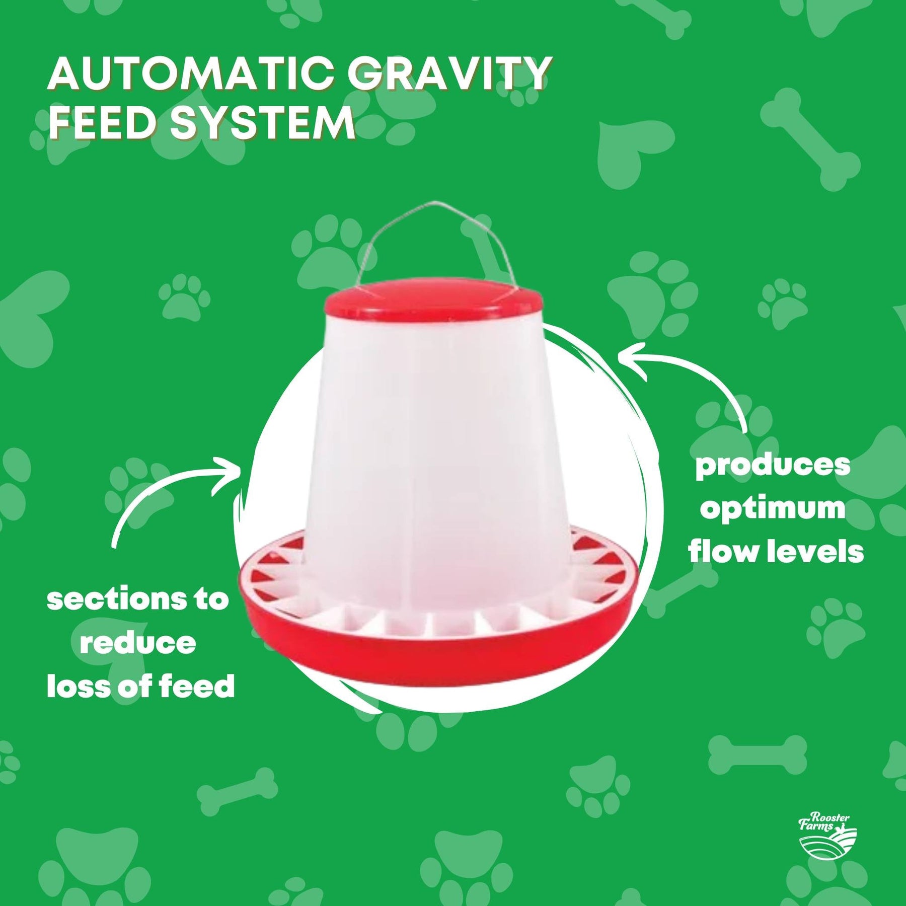Rooster Farms 6kg Automatic Chicken Feeder - Continuous Flow, Segregated Design - SuperSaverAU - view 6