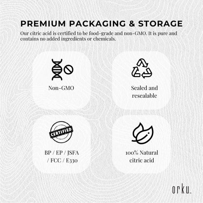 5Kg Citric Acid Powder - Food Grade Anhydrous GMO Free Preservative c6h807