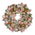 Christabelle 71cm Christmas Wreath Lush Pink Front Door Decoration Jewelled Baubles Flowers Pine Cones Ribbons Ornaments - SuperSaverAU - view 1