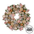 Christabelle 71cm Christmas Wreath Lush Pink Front Door Decoration Jewelled Baubles Flowers Pine Cones Ribbons Ornaments - SuperSaverAU - view 3