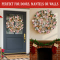 Christabelle 71cm Christmas Wreath Lush Pink Front Door Decoration Jewelled Baubles Flowers Pine Cones Ribbons Ornaments - SuperSaverAU - view 6