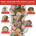 Christabelle Premium 100cm Christmas Garland Jewelled Baubles & Berries Tree Decoration Ornament Pink Silver Gold - SuperSaverAU - view 3