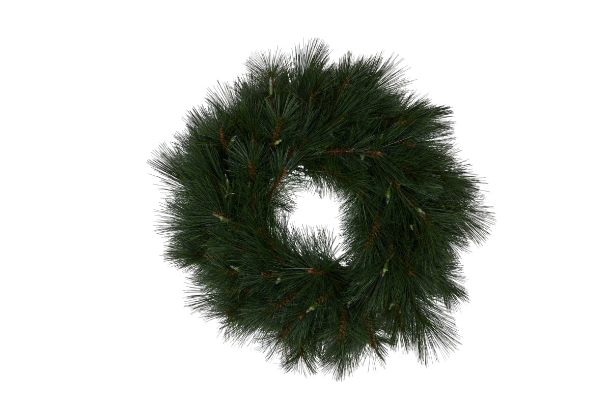 Christabelle 61cm Christmas Wreath Long Needle with LED Lights Front Door Decoration Ornament - SuperSaverAU - view 2