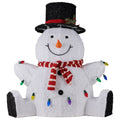 Christabelle 82cm Sitting Snowman Christmas Display with Lights - SuperSaverAU - view 2