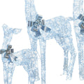 Christabelle Christmas Reindeer Display Set 3 Indoor & Outdoor Decorations Acrylic Beads Cool White LED Lights Silver - SuperSaverAU - view 6