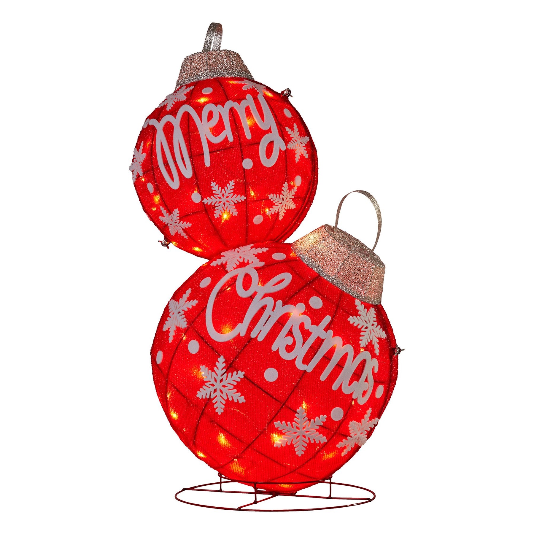 Christabelle Oversized Christmas Bauble Display Warm White Led Lights Glitter - SuperSaverAU - view 1